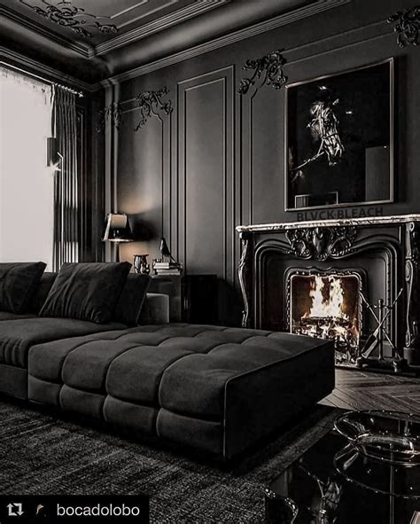 27 Stunning Black Living Room Ideas With You Black Living Room Dark Interiors Luxury Living