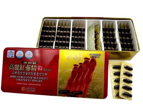 Korean Red Ginseng Extract Gold Soft Capsules Mg X Tablets G