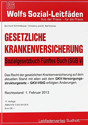 Gesetzliche Krankenversicherung Sgb Von Bernhard Schmidbauer Zvab