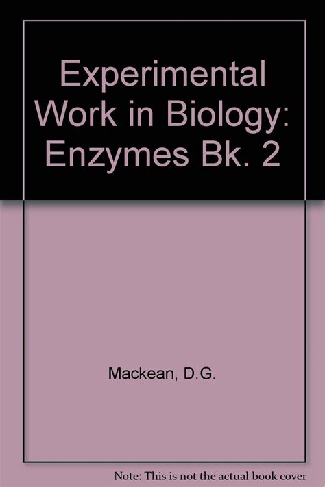 Experimental Work In Biology Bk 2 Dg Mackean 9780719520778