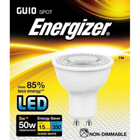 Energizer Led Gu10 350lm 5w Warm White Non Dimmable Bulb Express