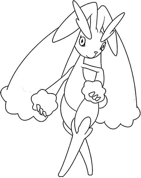 Printable Lopunny Pokemon Färbung Seite Kostenlose druckbare