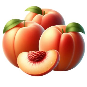 3d Beautiful Peach On Transparent Background Beautiful Peach Pink