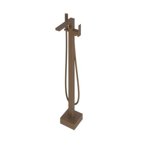 Abacus Plan Brushed Bronze Floor Standing Bath Shower Mixer Tap Tbts