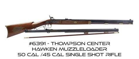 Thompson Center Hawken Muzzleloader 50 Cal 45 Cal Single Shot Rifle Res Auction Services