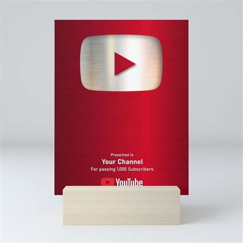 Please Contact Me Youtube Award Plaque With The Red Creator Play