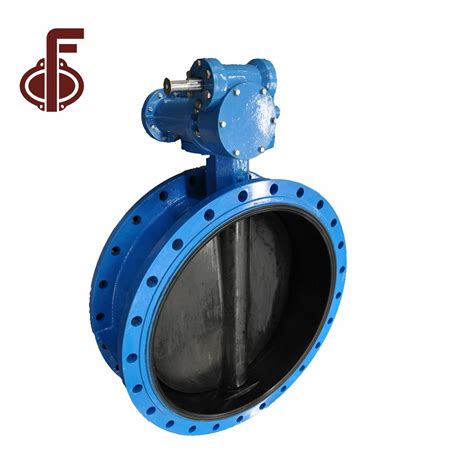 Double Eccentric Flange Type Gear Actuated Butterfly Valve Resilient