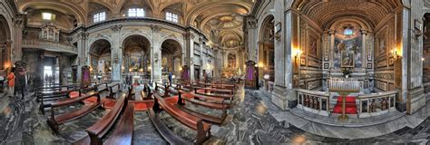 Saints Vincenzo And Anastasio Of Trevi Church Rome Italy Panorama