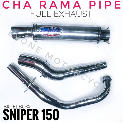 Cha Rama Long Tip Silver Canister Motorcycle Exhaust Muffler For SNIPER