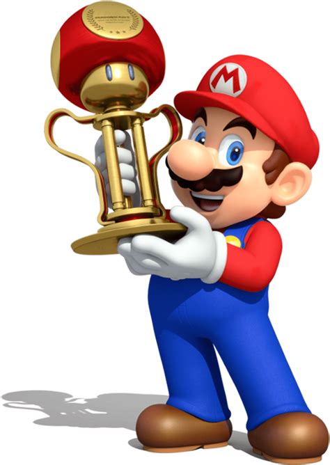 Filemk8 Mario Hold Trophy Artworkpng Super Mario Wiki The Mario