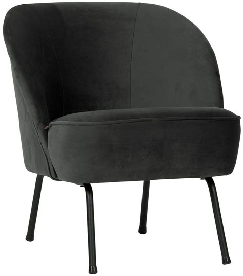 Vogue Fauteuil Fluweel Zwart 289 BePureHome Löwik Meubelen