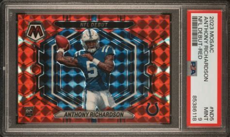 2023 PANINI MOSAIC NFL DEBUT ND5 ANTHONY RICHARDSON RED PSA 9 EBay