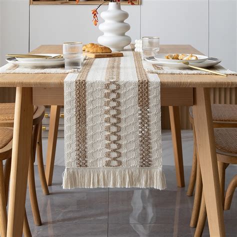 Jual Table Runner Taplak Meja Panjang Aesthetic Bahan Premium Rajut