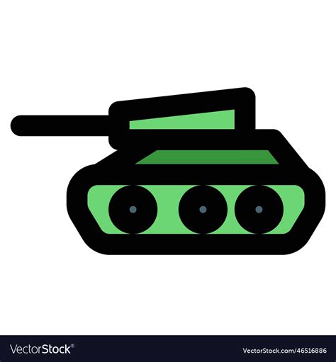 Fighter tank with tracked wheels Royalty Free Vector Image