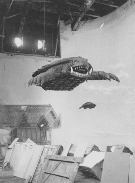 Vintage Geek Culture — Behind the scenes of Gamera flying.