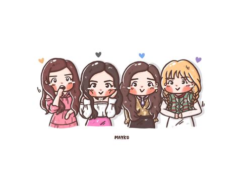 [FA] #300DaysWithBLACKPINK #Rose #Jennie #Lisa #Jisoo #BLACKPINK #blackpinkfanart #Fanart #mayko ...