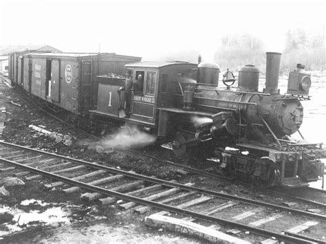 Sawmill Workers With Coal Fired Steam Locomotive Near Harrisville