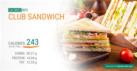 Club Sandwich Calories and Nutrition (100g)