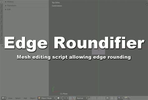 Blender Addon List Addon Edge Roundifier Blender Addons Blender