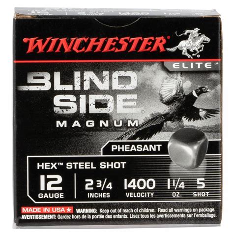 Winchester Ammo Sbsph125 Blindside 12 Gauge 275 1 38 Oz 5 Shot 25 Bx