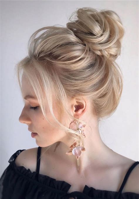 20 High Bun Updo Wedding Hairstyles For Brides 2024 Hmp