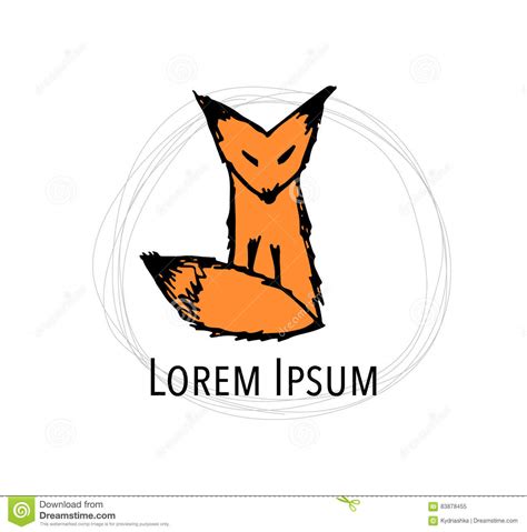 Cute Fox Sketch For Your Design Stock Vector Illustration Of Child