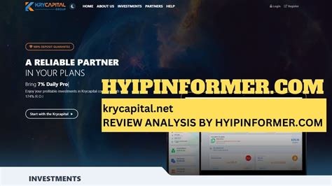 Krycapital Net Review Analysis By Hyipinformer Youtube