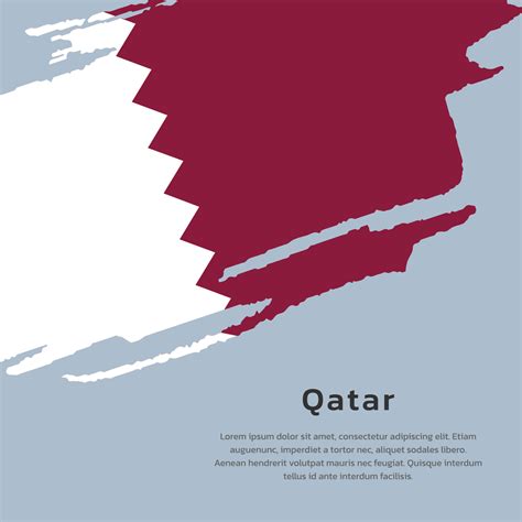 Illustration Of Qatar Flag Template Vector Art At Vecteezy