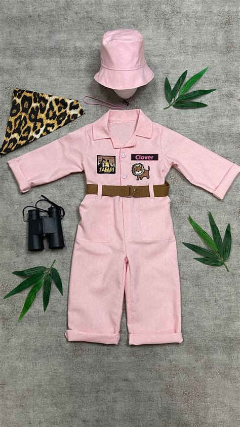 Long Sleeves Pink Fancy Safari Costume For Adventurer Kids Etsy