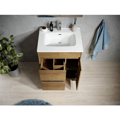 Meuble de salle de bain Salzburg 60 cm Badplaats Chêne Meuble