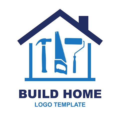 Construye El Logo De Tu Casa Para Tu Empresa De Construcción Vector Premium