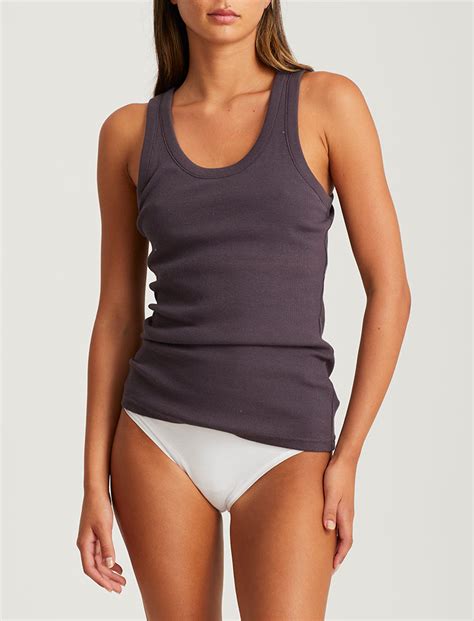 Milla Rib Shelf Bra Tank Papinelle Sleepwear Nz