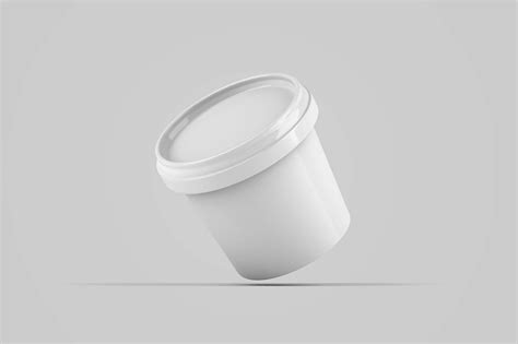 Free Ice Cream Jar Packaging Mockup (PSD)