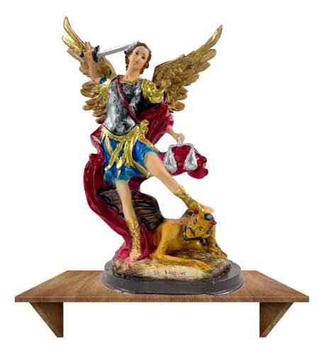 San Miguel Arcángel 42 Cm Figura Religiosa Resina Fina