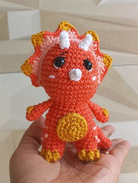 Tricerátops Amigurumi Elo7 Produtos Especiais