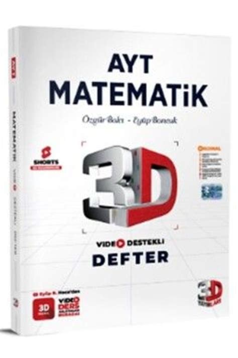 D Yay Nlar Ayt Matematik Video Destekli Defter Fiyat Yorumlar