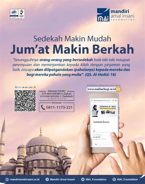 Sedekah Makin Mudah Jumat Makin Berkah Lembaga Amil Zakat Nasional