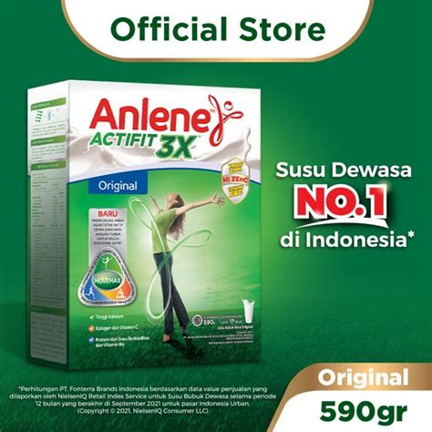 Jual Anlene Actifit X Susu Bubuk Dewasa Original G Nutrisi Tinggi