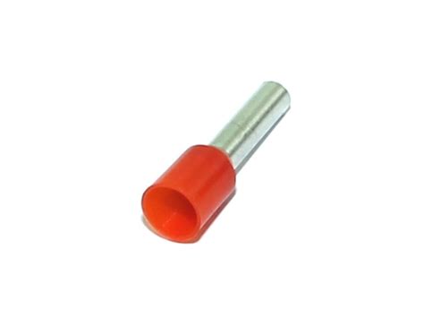 Terminal Tubular Isolado 4 mm Vermelho Multicabos Materiais Elétricos