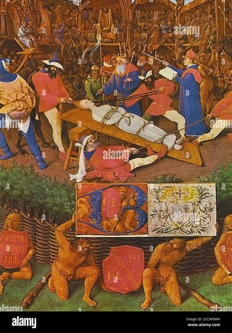 Jean Fouquet The Martyrdom Of St Apollonia Stock Photo Alamy