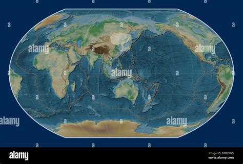 Placa Tect Nica De Amur En El Mapa De Elevaci N F Sica En La Proyecci N