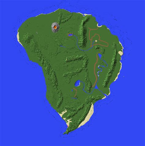 Isla Nublar 2015 With Camp Cretaceous Locations Minecraft Map