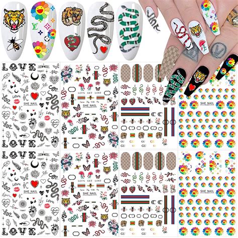 Wholesale Nail Art Stickers Decals 3d Nail Art Supplies Sunflower Snake