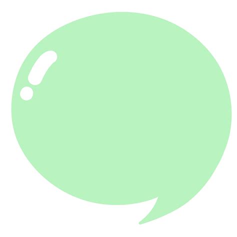 Green speech bubble 22841677 PNG