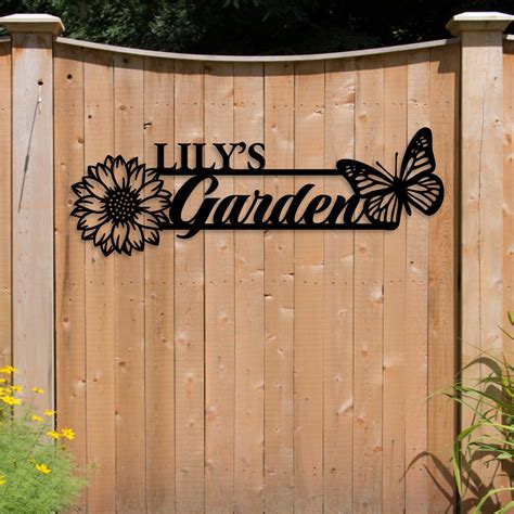 Personalized Garden Sign | Custom Metal Art & Home Decor | Made In USA ...