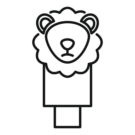Cute lion finger puppet for entertaining children 48287206 Vector Art