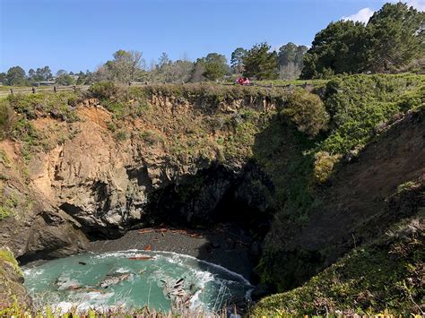 Russian Gulch State Park And Devils Punch Bowl Near Mendocino California