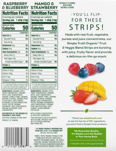 Simple Truth Organic Fruit Strip Variety Pack 18 Ct Kroger