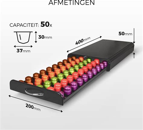 Gadgy Capsulehouder Met Lade Koffiecups Houder Nespresso 50