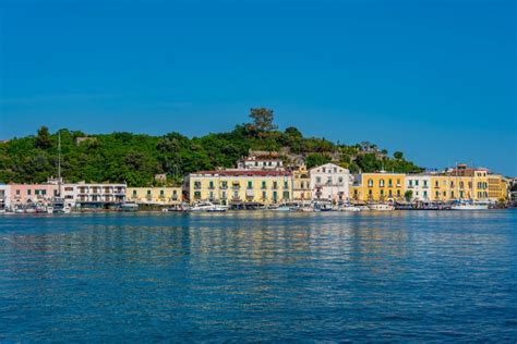 Fishing Boats Mooring At Porto D Ischia Town At Ischia Island I Stock